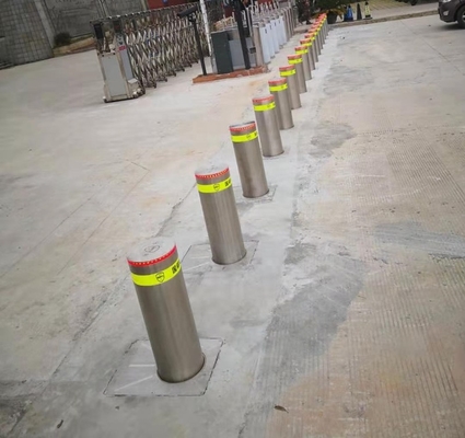 Workshops Stainless Steel Hydraulic Bollards Automatic Rising Bollards